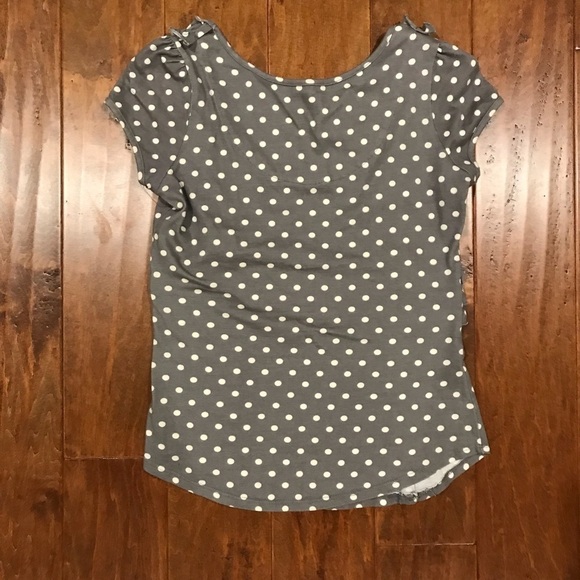 Anthro Little yellow Button Polka dot top - Picture 3 of 4